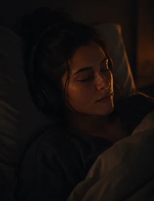 Listening with headphones